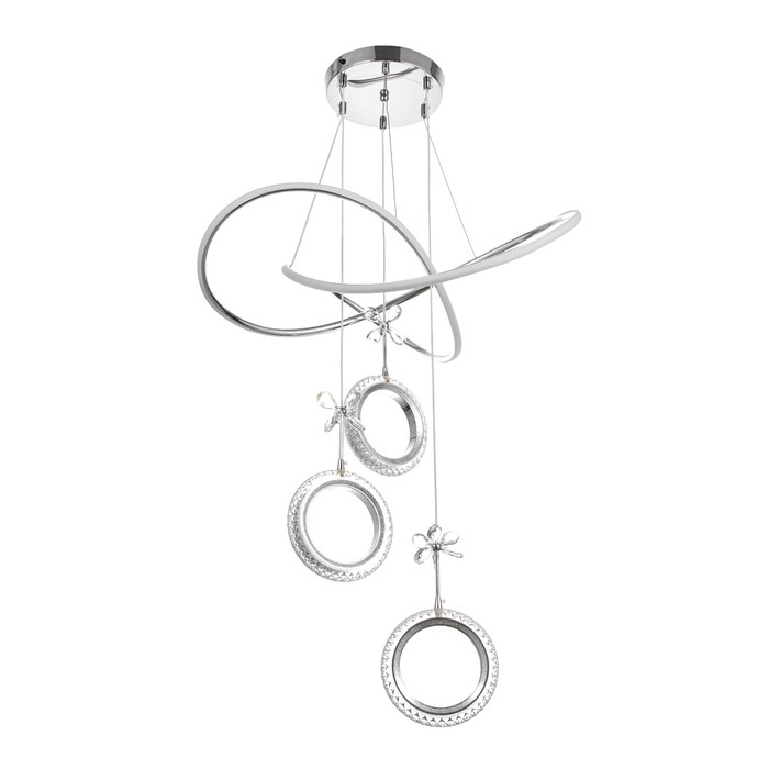 Светильник с ПДУ Светильник с ПДУ "Лаурен" LED 130Вт 3000-6000К серебро 53х53х100 см