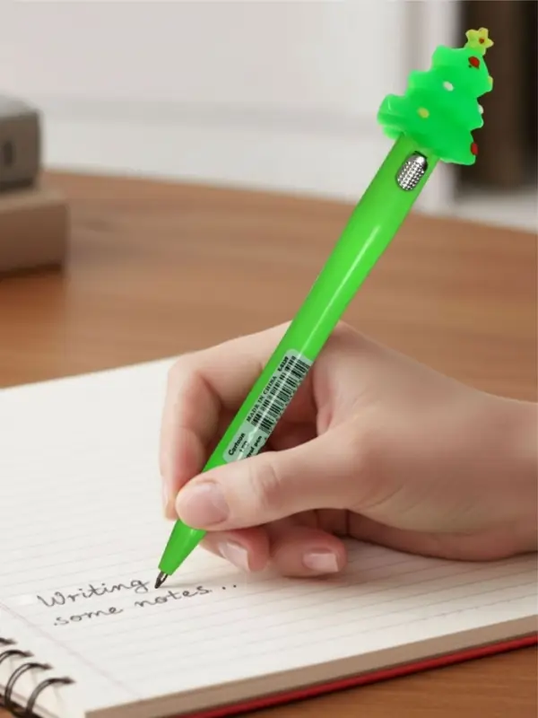 Ручка-прикол Calligrata &laquo;Новый год&raquo;, светящаяся, чёрный стержень, гелевая, подарочная, МИКС