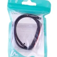 Ремешок для фитнес-браслета Mi Band 5/6/7 Luazon, с перфорацией, чёрный, красный