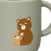 Поильник силиконовый с носиком, с ручками 6+ мес, 200 мл, серый, Крошка Я