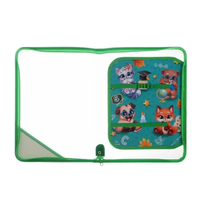 Папка для труда, А4, пластиковая, 23&times;32.5&times;2.5 см &laquo;Зверята&raquo;