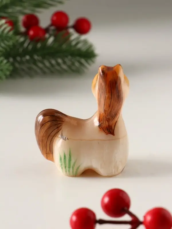 Сувенир Лошадка средняя, 7х5,5 см, селенит