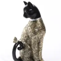 Фигурка полистоун &laquo;Чёрная кошечка с бабочкой&raquo;, 13.5&times;11.5&times;24 см