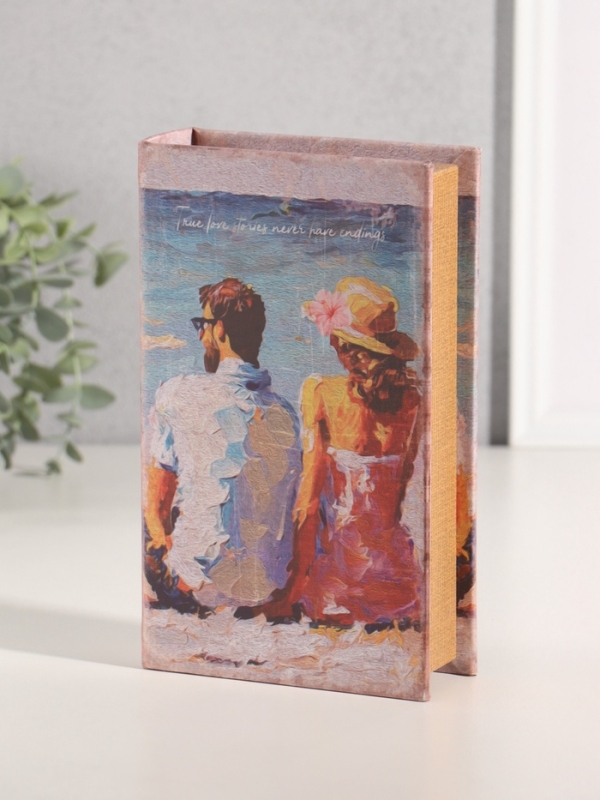 Сейф-книга дерево кожзам  Сейф-книга дерево кожзам "У любви нет конца" 21х13х5 см