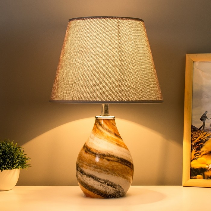 Настольная лампа Настольная лампа "Фьюжн" E14 40Вт серый 25х25х39 см RISALUX