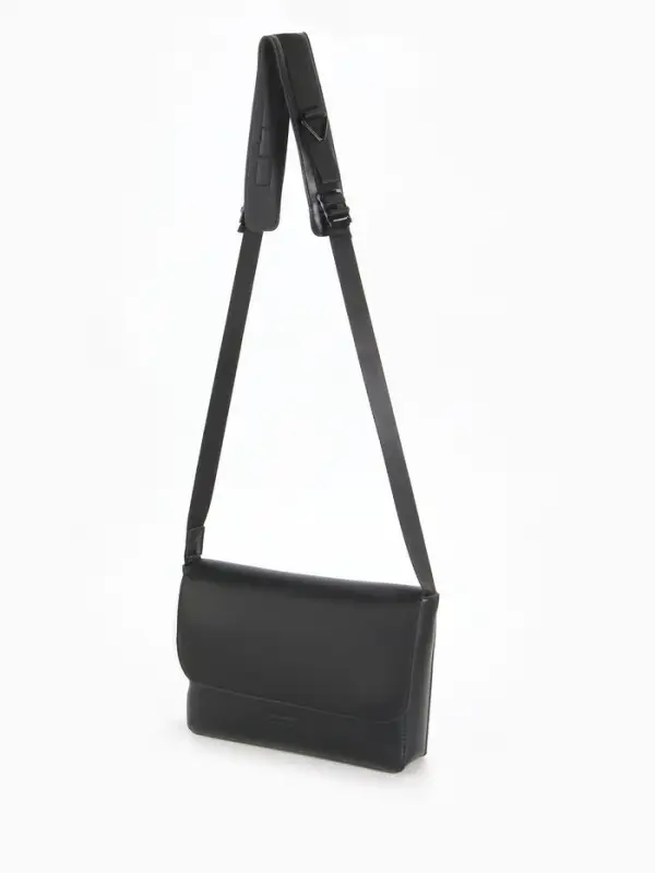 Сумка женская мессенджер на магните, 28&times;6&times;18 см, чёрный