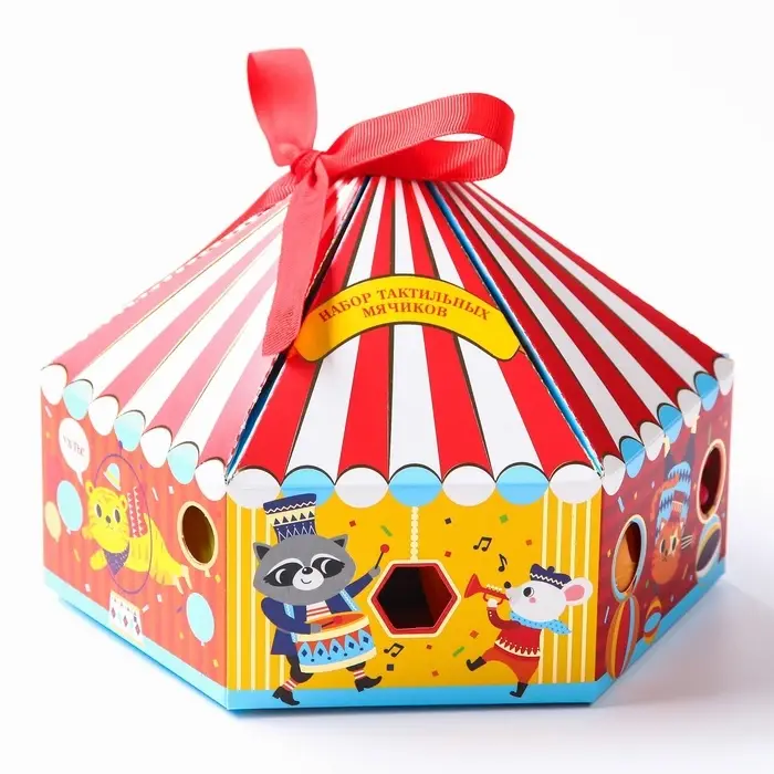 Развивающие тактильные мячики Крошка Я &laquo;Цирк&raquo;, с пищалкой, в наборе 9 шт.