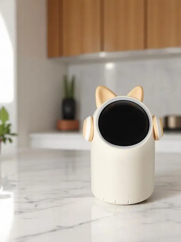 Ведро для мусора сенсорное, 2 л, в ушах и наушниках, бежевое Ведро для мусора сенсорное, 2 л, в ушах и наушниках, бежевое