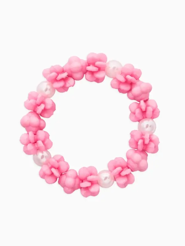 Браслет детский &laquo;Выбражулька. Юла&raquo;, d=6 см, белый, розовый