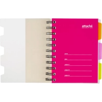 Бизнес-тетрадь 140л,кл,А6,SPIRAL BOOK Розовый,евроспир,обл.пласт,разд.84117