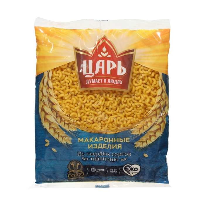 Макароны  Макароны "Царь", гладкий рожок, 400 г