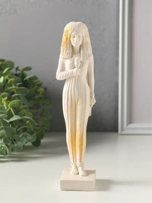 Фигурка гипс &laquo;Богиня Египта&raquo;, 19.5&times;4 см, белая с позолота