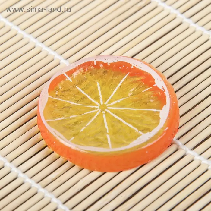 Муляж кусочек апельсин, d=5 см, (фасовка 10 шт., цена за 1 шт.) Муляж кусочек апельсин, d=5 см, (фасовка 10 шт., цена за 1 шт.)
