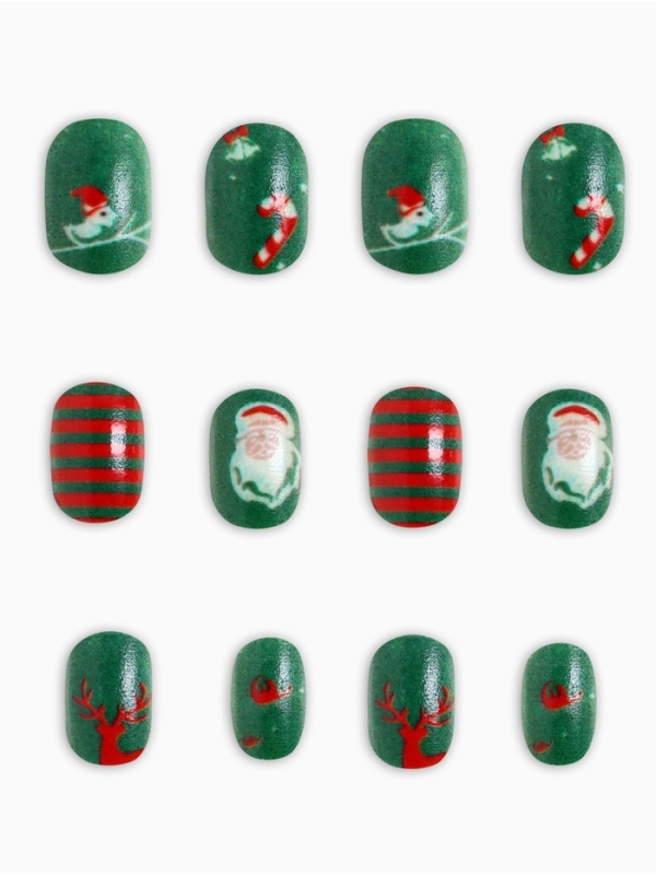 Детские накладные ногти на новый год «Новогодний хит», 12 шт Детские накладные ногти на новый год «Новогодний хит», 12 шт