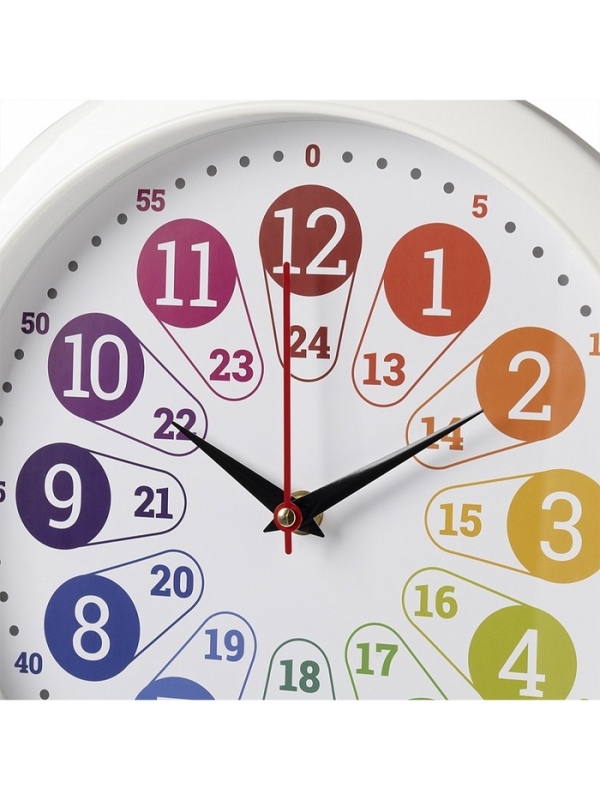 Часы настенные  Часы настенные "Время учиться", детские, развивающие, d-29см, белые
