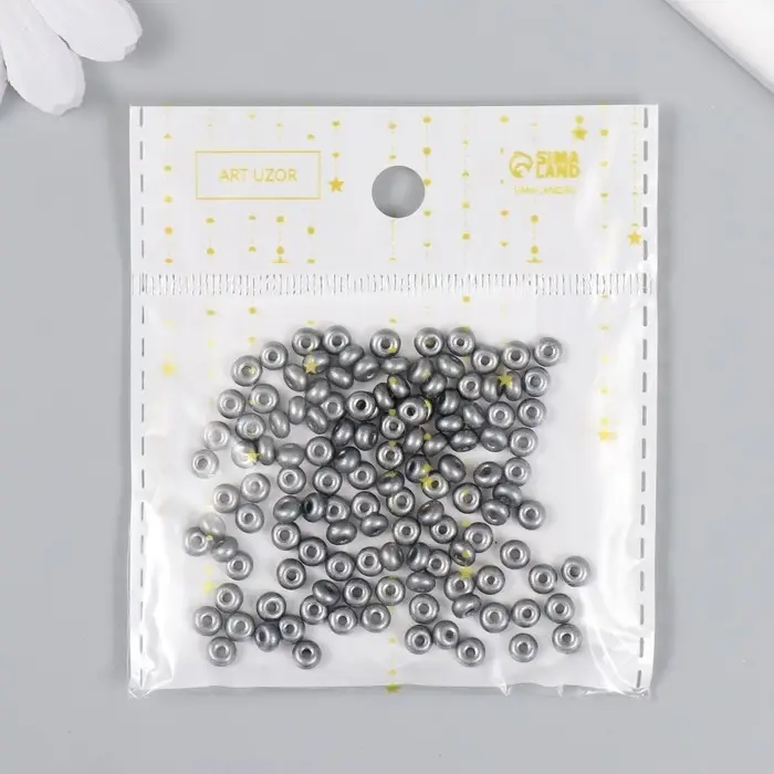 Бисер стекло 6/0  Бисер стекло 6/0 "Металлик. Маренго" 10 гр