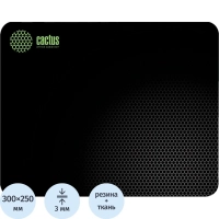 Коврик для мыши Cactus Black Mesh 300x250x3мм (CS-MP-D02M/CS-MPC-D02M)
