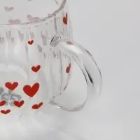 Кружка стеклянная «Сердечки», 350 мл