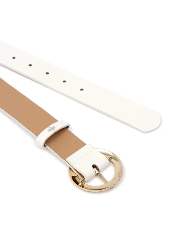 Ремень женский, 4&times;110 см, матовая пряжка, 1 прокол, белый