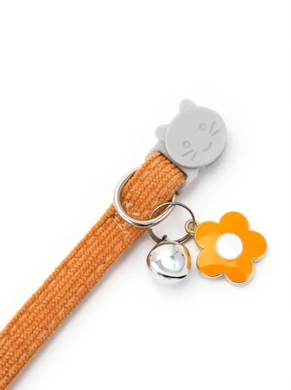 Набор ошейников для кошек, оранжевый, коричневый