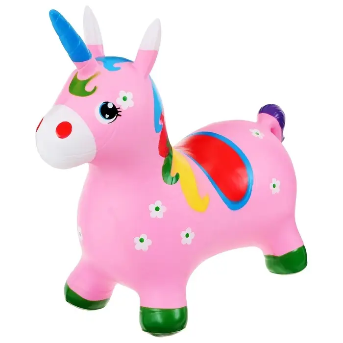 Попрыгун ZABIAKA &laquo;Единорог&raquo;, 51&times;25&times;50 см, розовый