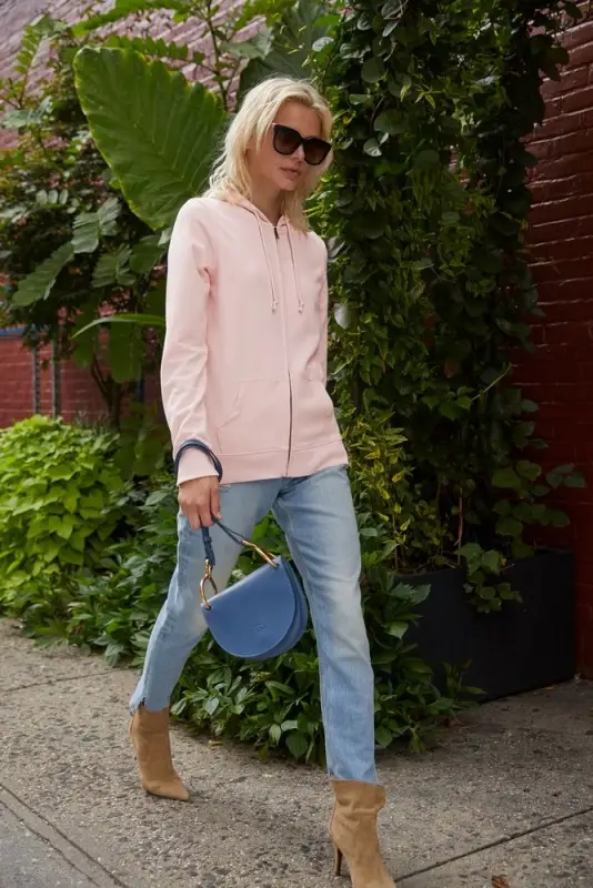 Толстовка на молнии с капюшоном женская BNC Inspire (Organic), темно-синяя, размер L Толстовка на молнии с капюшоном женская BNC Inspire (Organic), темно-синяя, размер L