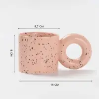 Кружка Доляна &laquo;Бублик&raquo;, 300 мл, керамика, розовая