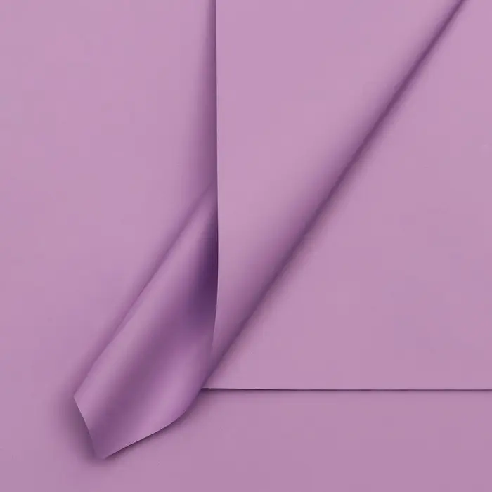 Пленка для цветов тонированная, матовая, глициневый, 57×57 см, 70 мкм
