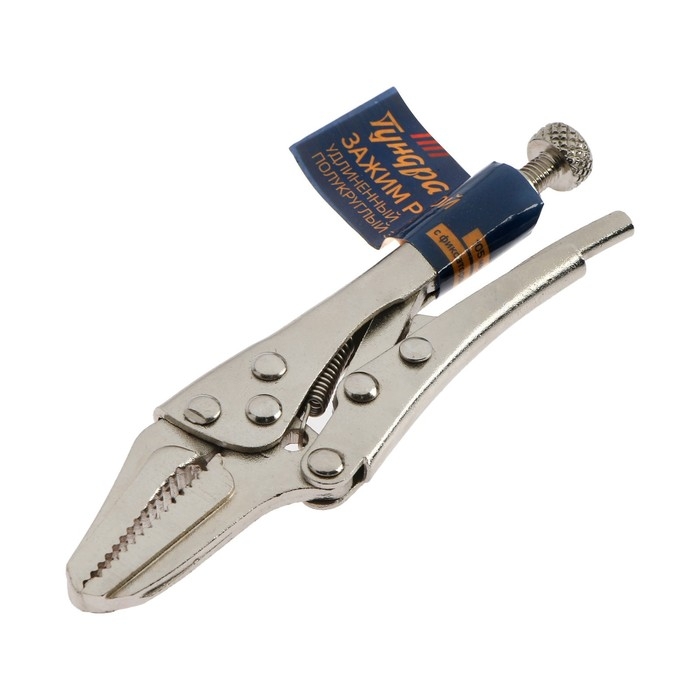 Зажим ручной ТУНДРА, удлиненный плоский захват, с фиксатором, 105 мм Зажим ручной ТУНДРА, удлиненный плоский захват, с фиксатором, 105 мм