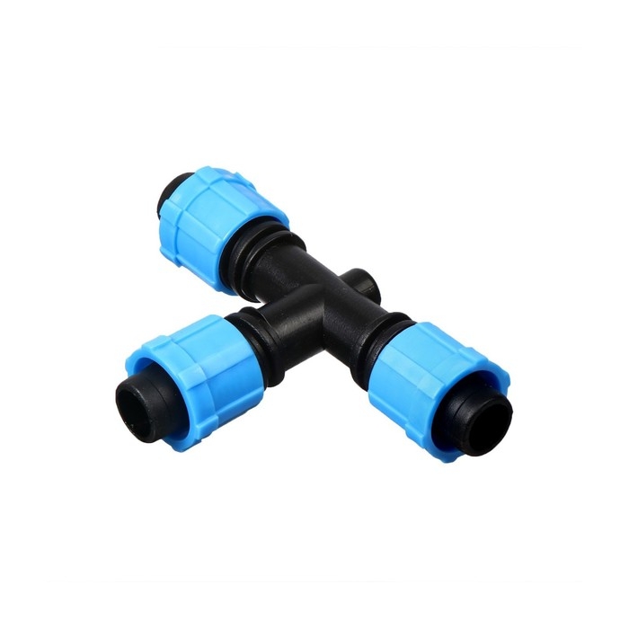 Соединитель Т-образный для капельной ленты, 16 мм — 16 мм — 16 мм, пластик, Greengo Соединитель Т-образный для капельной ленты, 16 мм — 16 мм — 16 мм, пластик, Greengo