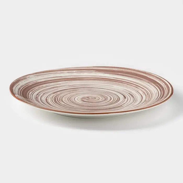 Тарелка Доляна &laquo;Искушение&raquo;, d=26.5 см, керамика, бежевая