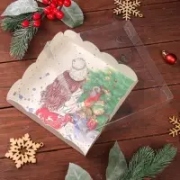Коробка для печенья, «Подарок для тебя», 15×15×3 см, Новый год