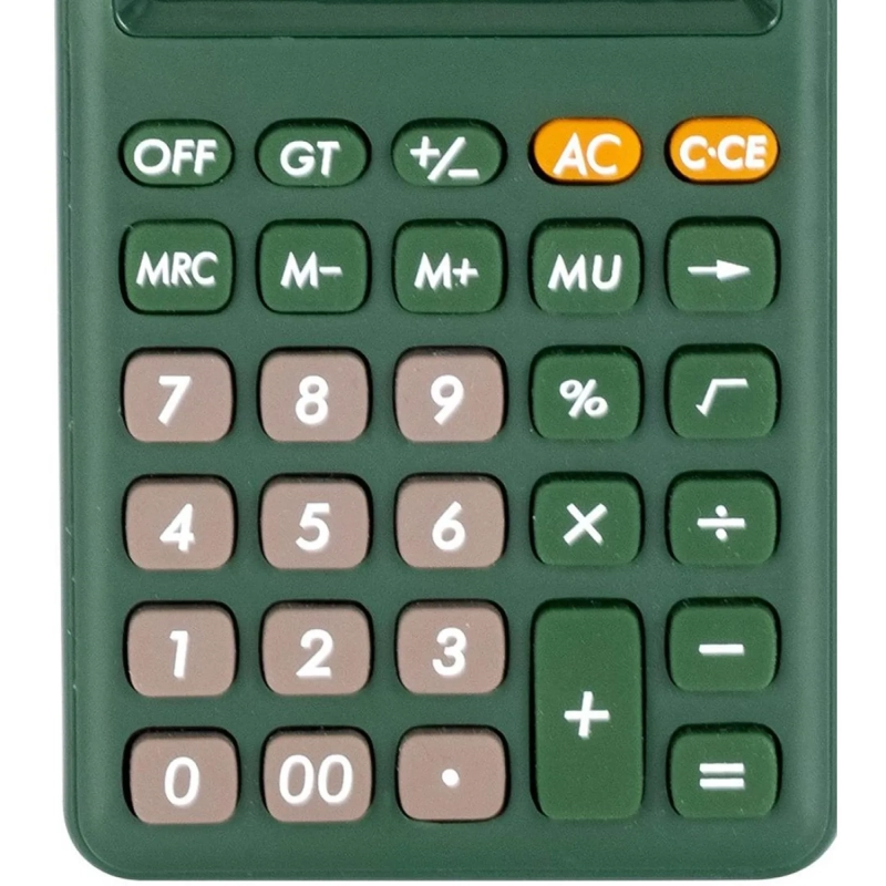 Калькулятор карманный Deli EM120,12-р, дв.пит., 118x70мм, зеленый