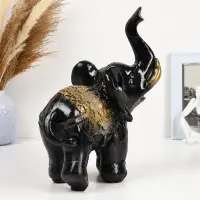 Копилка для денег &laquo;Слон&raquo;, гипс, чёрный, 30&times;25 см