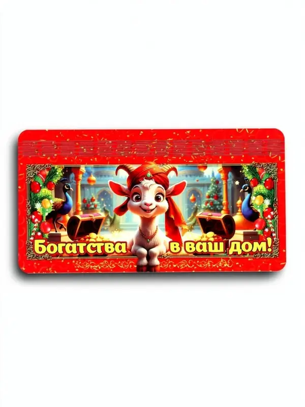Купюрница новогодняя 2027 &laquo;Богатства в ваш дом!&raquo; 19&times;10&times;2.5 см
