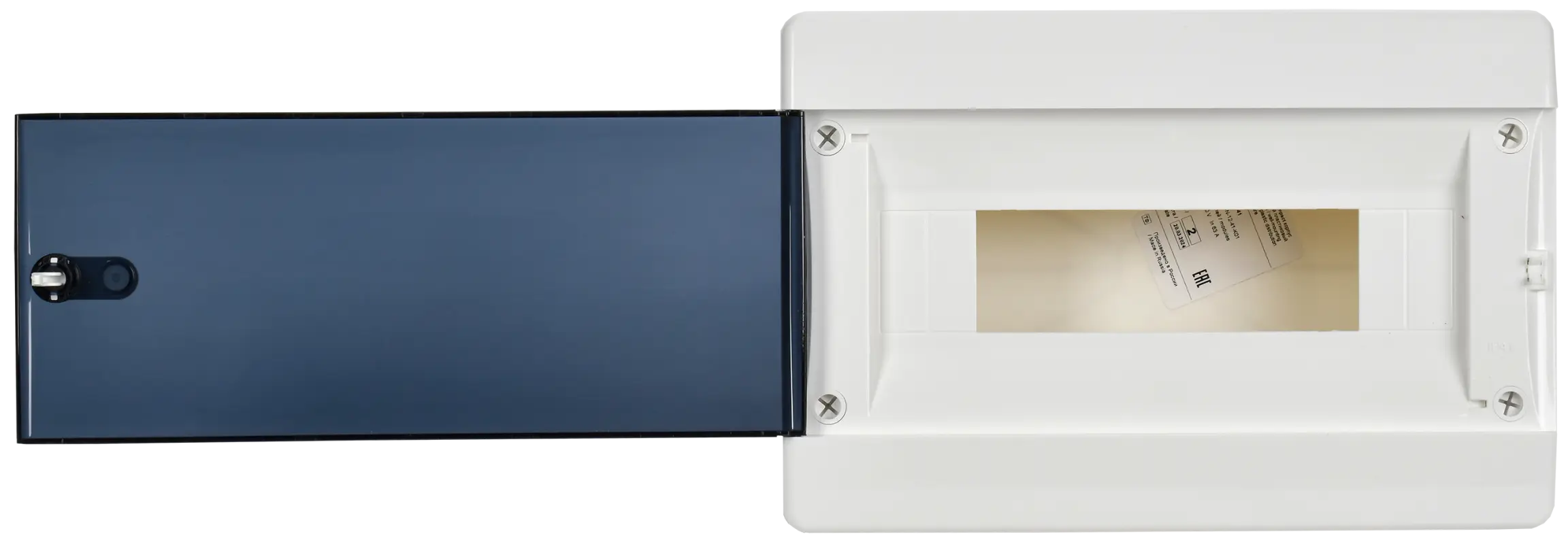 Корпус пластиковый навесной на 12 модулей ЩРН-П-12 IP41 UNION Compact черная прозрачная дверь