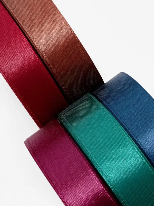 Атласная лента, набор 5 шт. &laquo;Вечерние огни&raquo;, 20 мм, 23&plusmn;1 м