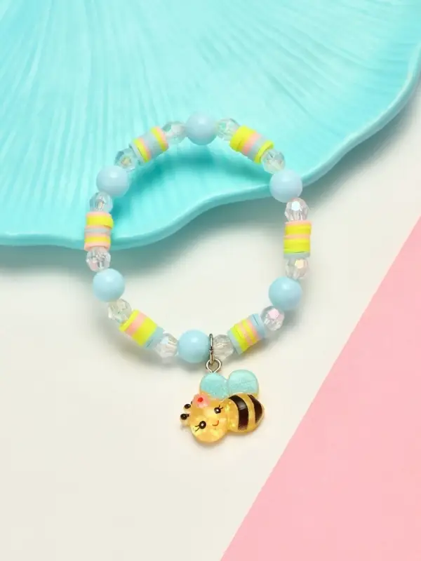 Браслет детский &laquo;Выбражулька. Пчелка с бусинами&raquo;, d=6 см, разноцветный