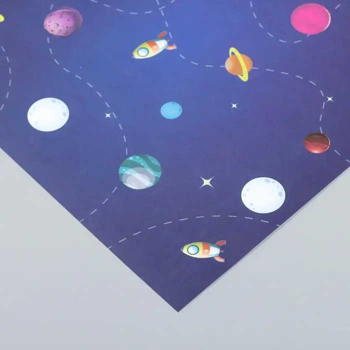 Бумага для скрапбукинга «Арт Узор. Путешествие в космос», 180 г/м², 30.5×32 см
