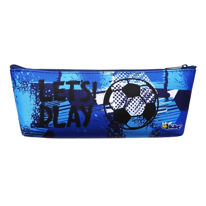 Пенал мягкий, 1 отделение, 80 х 190(225) х 40 мм, объёмный, ПМО 32-20, Пенал мягкий, 1 отделение, 80 х 190(225) х 40 мм, объёмный, ПМО 32-20, "Синий футбол" 71629