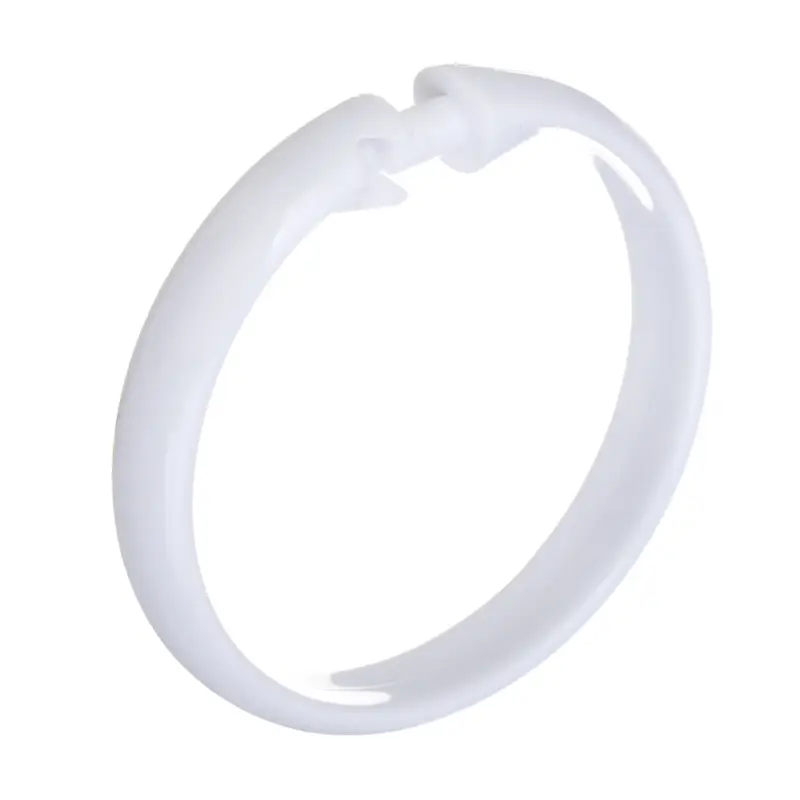 Кольца для шторы в ванную тм VETTA, 12шт, d 4,5 см, пластик, цвет белый