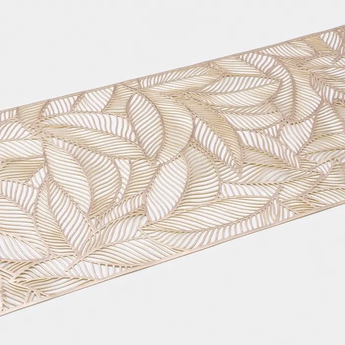 Дорожка на стол Доляна &laquo;Листопад&raquo;, 30&times;150 см, золотая