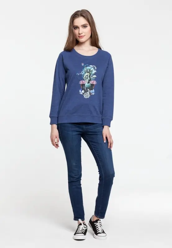 Толстовка Beauty Sleep, синий меланж, размер S Толстовка Beauty Sleep, синий меланж, размер S