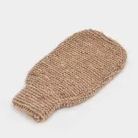 Мочалка - варежка для тела Доляна, массажная, 22&times;11 см, бежевая