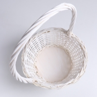 Корзина 27х27х14х43см, ива, белая