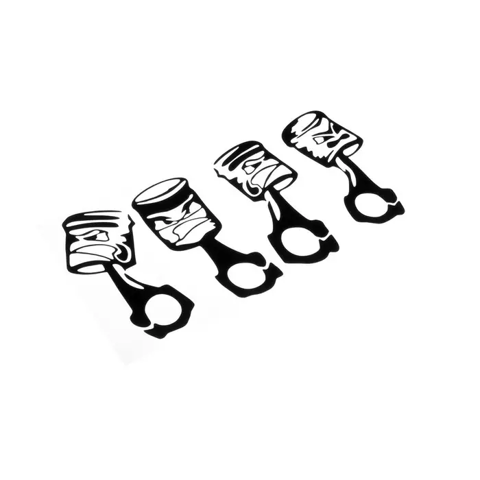 Наклейка на авто «Поршень», 20×10 см, микс, набор 4 шт. Наклейка на авто «Поршень», 20×10 см, микс, набор 4 шт.