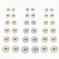 Серьги пусеты 18 пар &laquo;Рэйчел&raquo;, бусина d=5-12 мм, молочно-белые