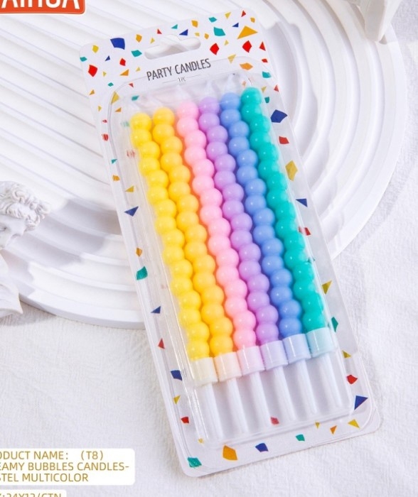 Свечи для торта «Жемчужины», 6 шт., разноцветные Свечи для торта «Жемчужины», 6 шт., разноцветные