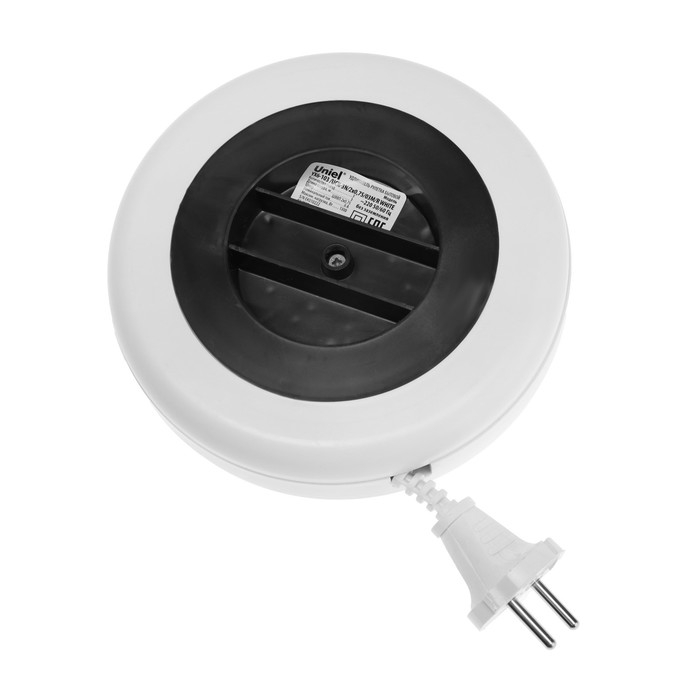 Удлинитель-рулетка Uniel, 3 розетки, 3 м, 6 А, 1300 Вт, ШВВП 2х0.75 мм2, без з/к, белый Удлинитель-рулетка Uniel, 3 розетки, 3 м, 6 А, 1300 Вт, ШВВП 2х0.75 мм2, без з/к, белый