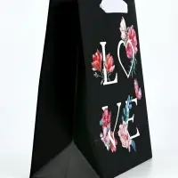 Пакет подарочный бархатный, упаковка, &laquo;Любовь&raquo;, бархат, MS 18&times;23&times;10 см